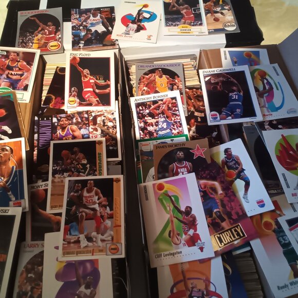Basketball, baseball, and football cards. My childhood collection. 3 full boxes. - Picture 2 of 6